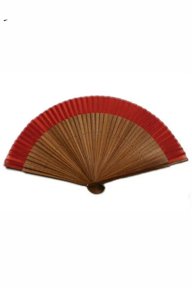 Harvest Brown Silk Folding Fan with Brown Bamboo ©World Treasure Trading