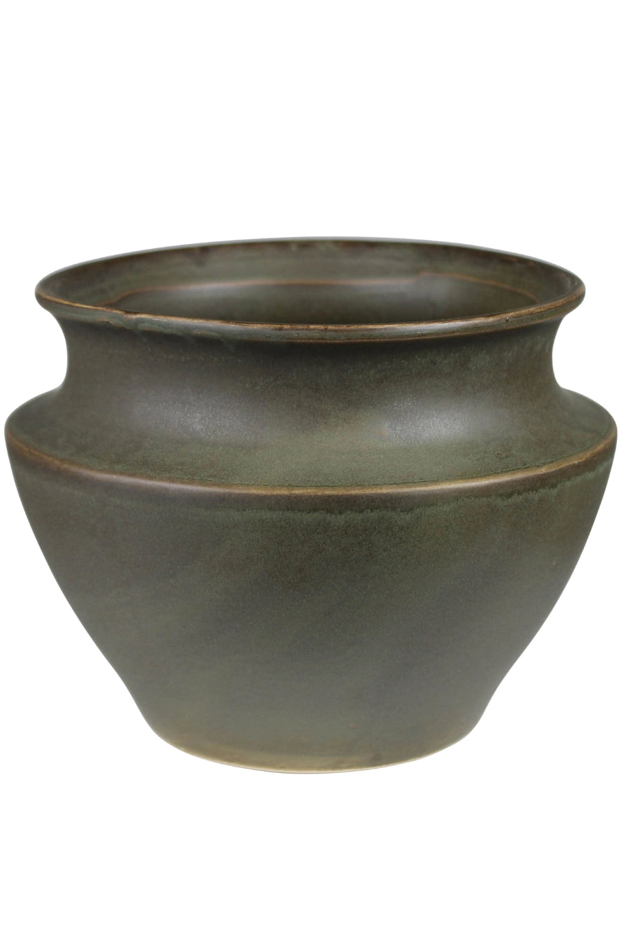 Green Addison ceramic pot on a white background ©Hobart