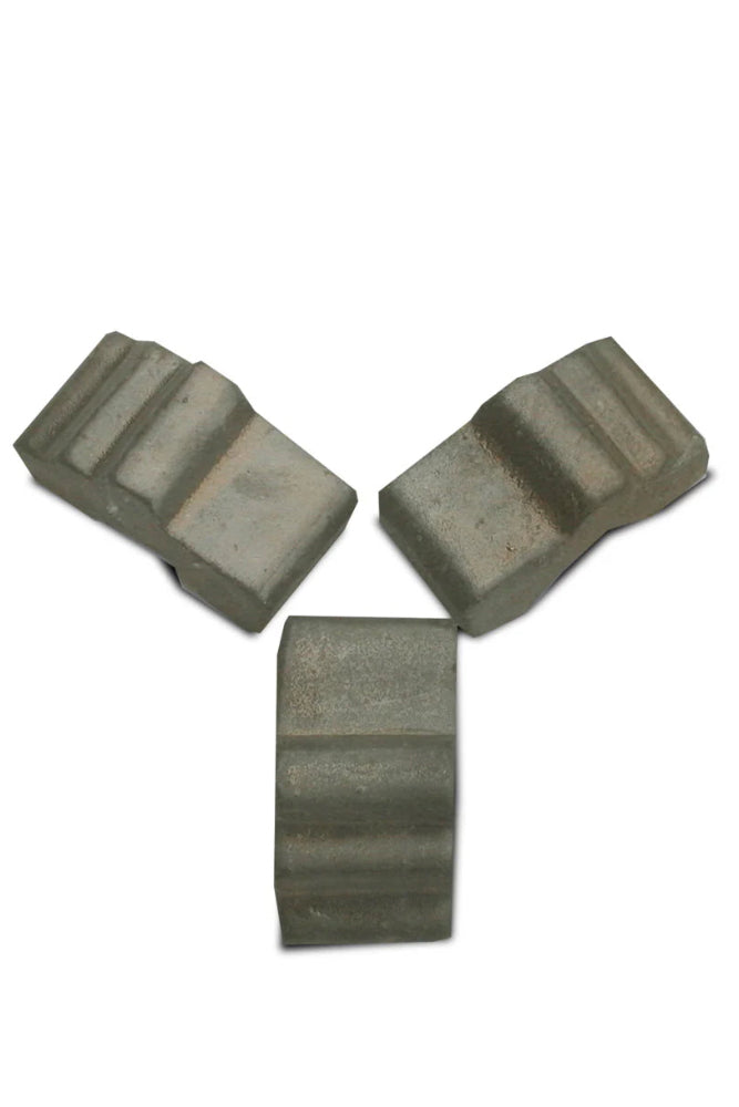 Glazed Graphite set of three plant feet ©Anamese