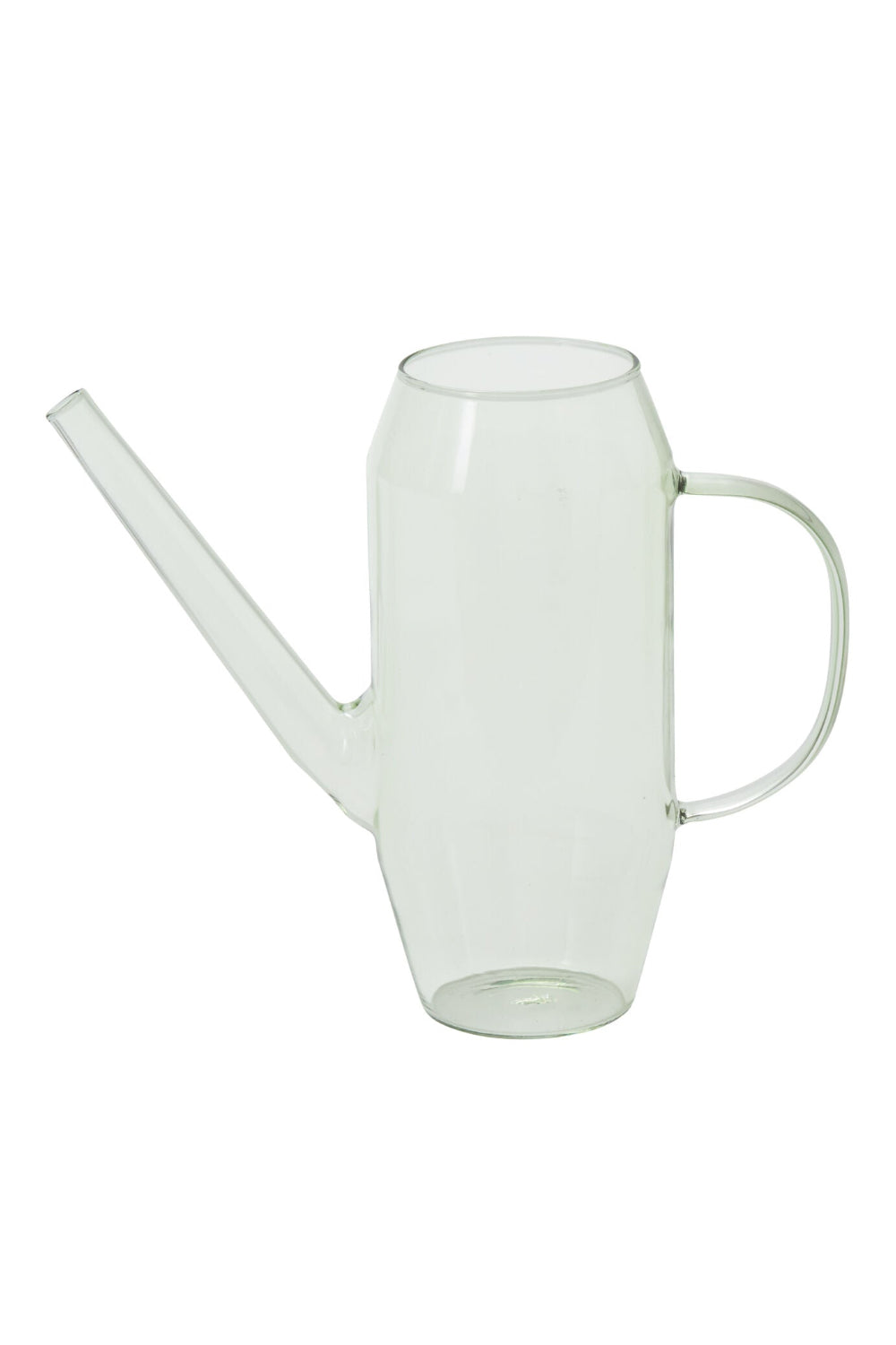 Foray glass watering can shown from th side and on white ©Accent Decor 
