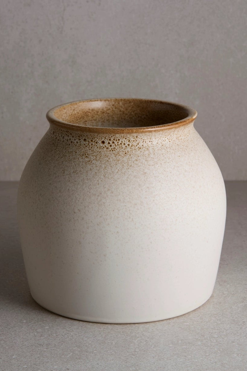 Classic Medium Vase pictured at eye level against a gray backdrop ©Goodies