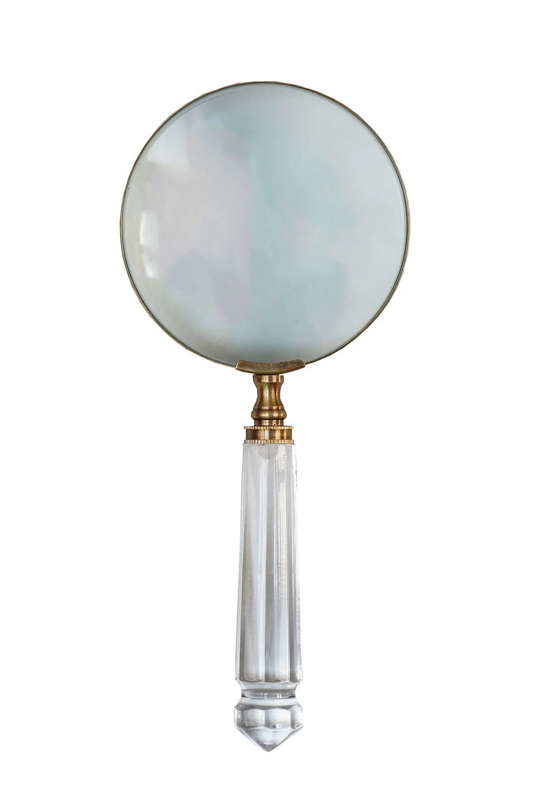 Magnifying glass with a clear handle on a white background ©Blue Ocean Traders