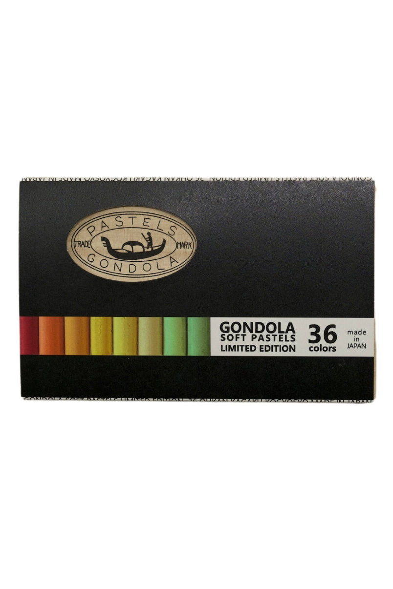 Box of Gondola soft pastels with colored pencils on a white background ©Sweet Bella