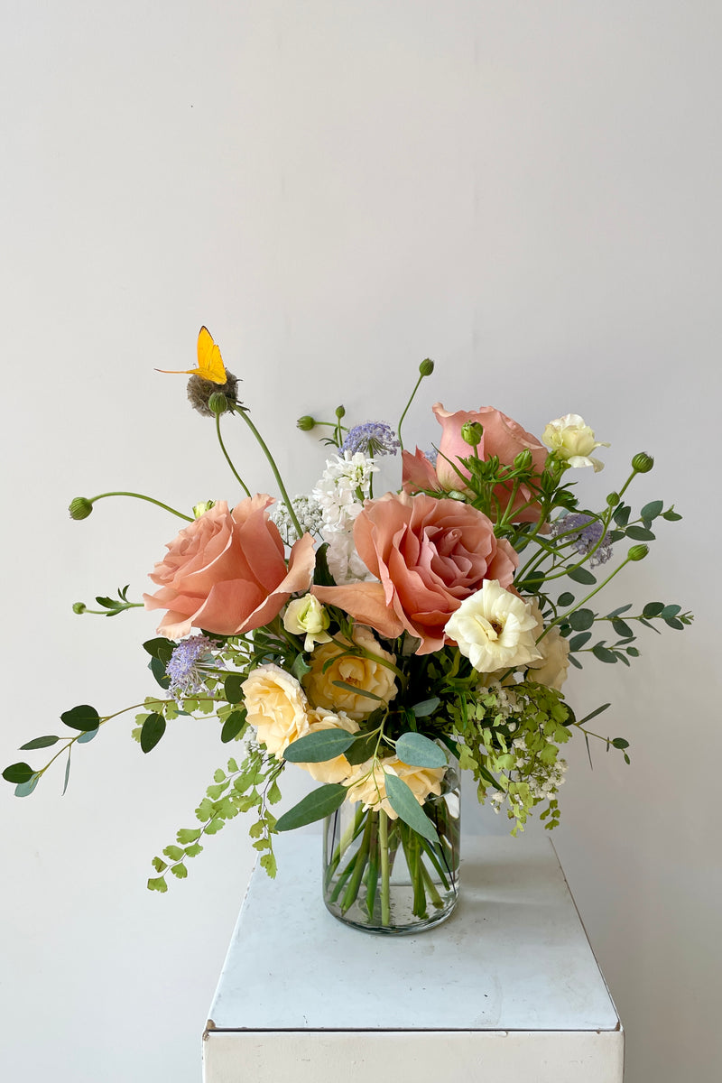 Custom Sprout Home arrangement pastel morning in August Dawn in Libby Jar