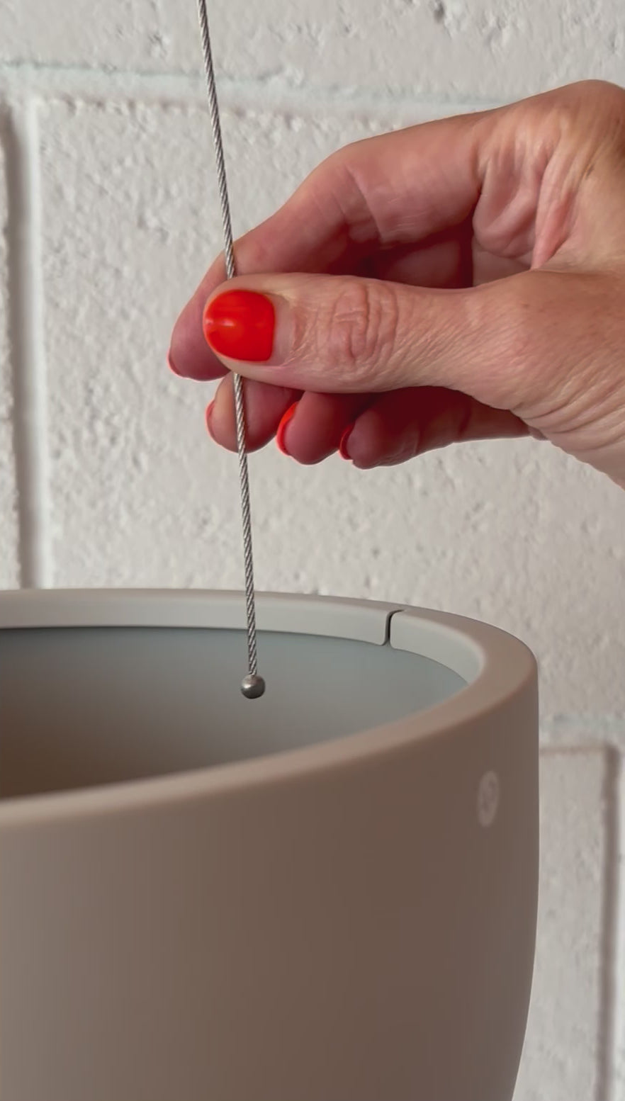Clifton Matte Dusty Pink Hanging Pot Small at SPROUT HOME