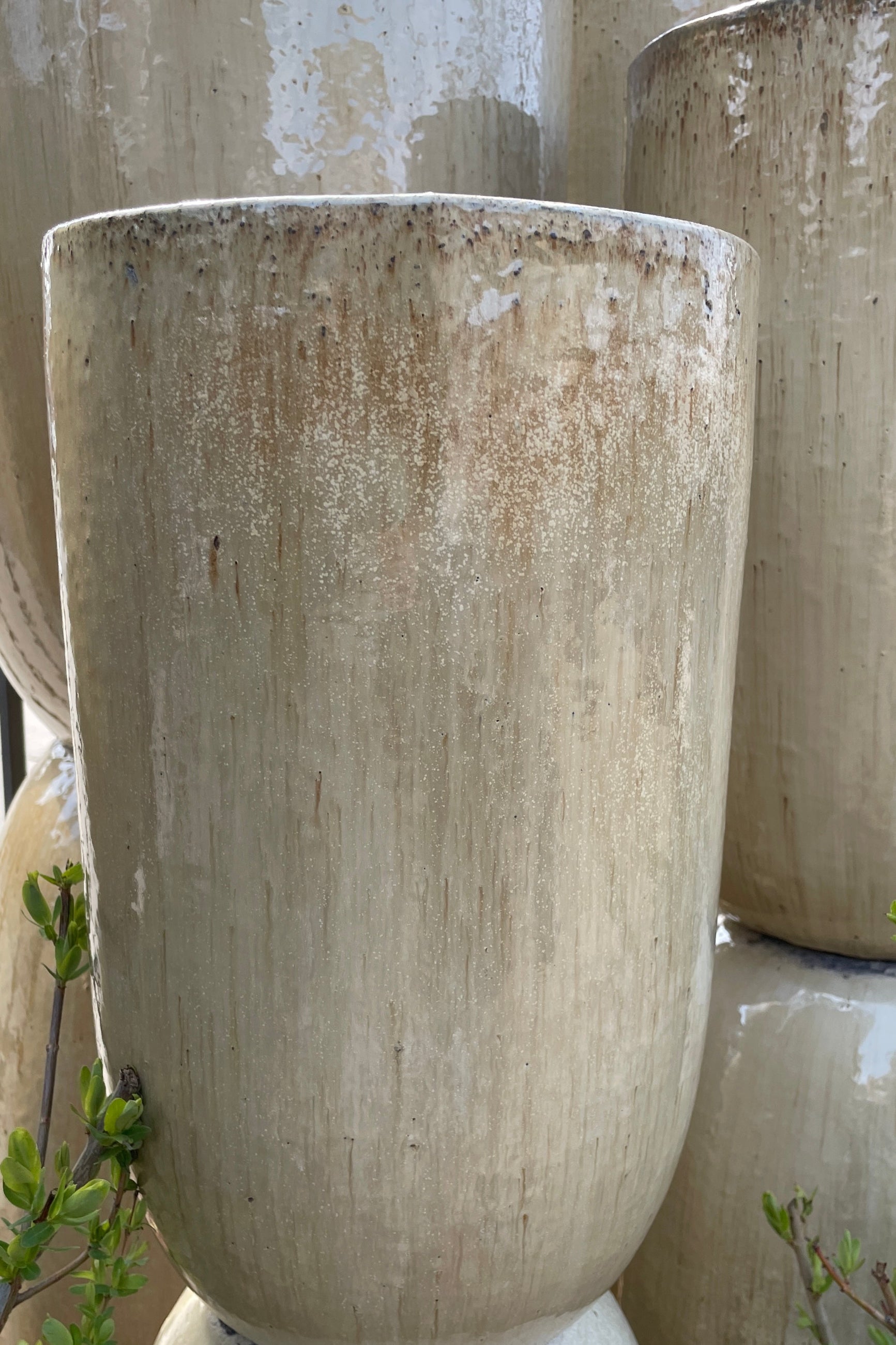 Sand  ceramic crucible planter at Sprout Home ready to be filled. ©Sprout Home 