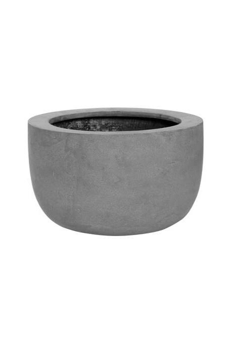 Sunny Fiberstone Pot Grey Medium by Pottery Pots against white.