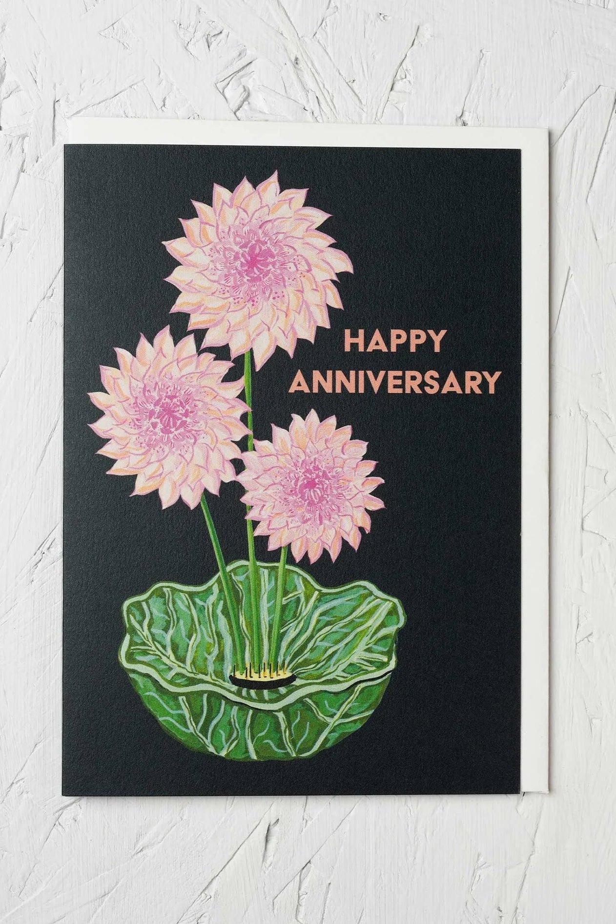 Anniversary Dahlia Greeting Card ©Stengun Drawings