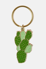 The Good Twin's cactus keychain showing the front of the cactus on a white backdrop.