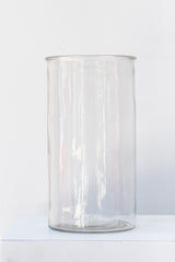 Vase glass cylinder clear 9.5 x 5"