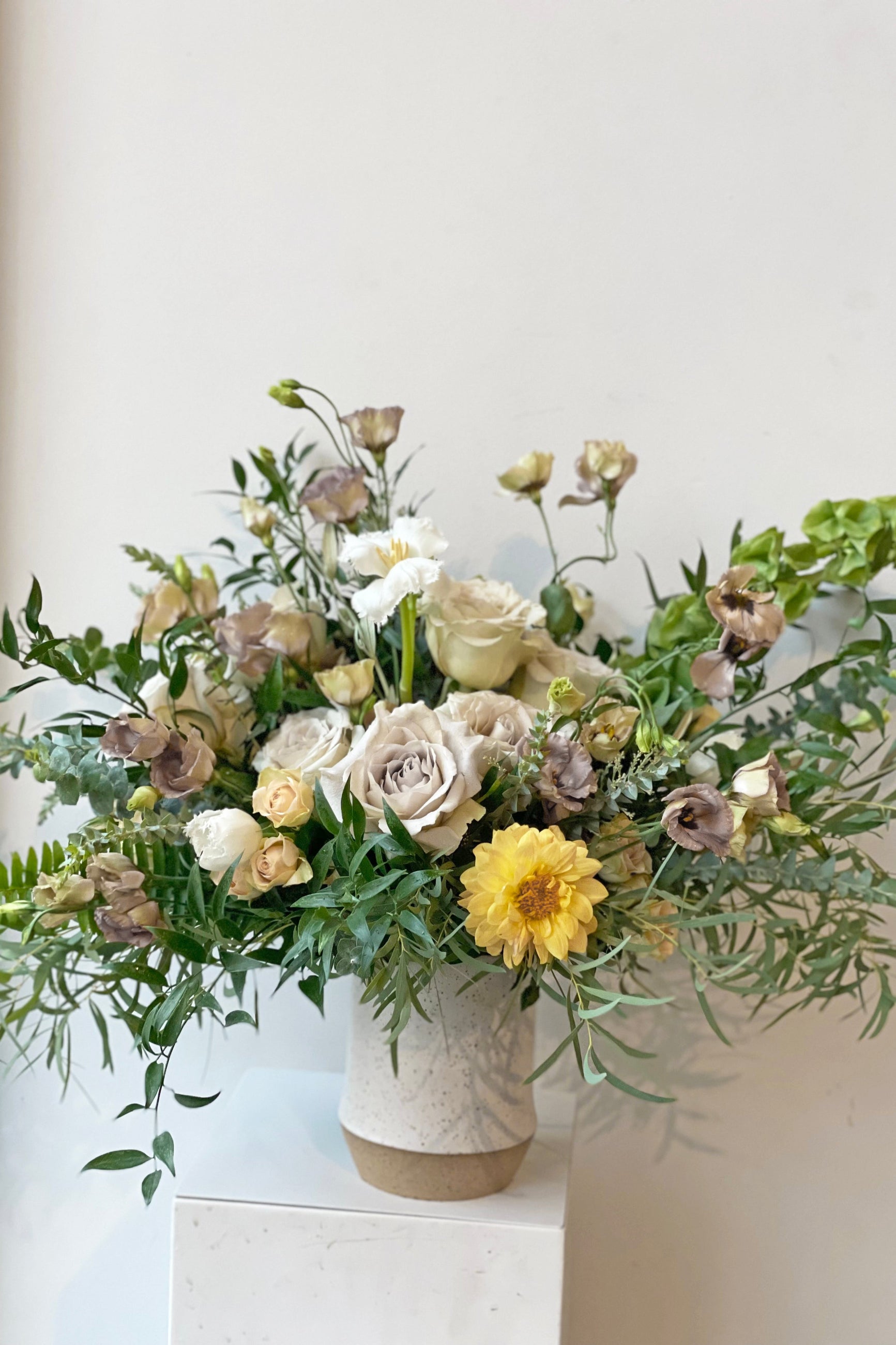 An example of Fresh Floral Arrangement Dawn with soft dusty tones from Sprout Home Floral  ©Sprout Home #size_$160