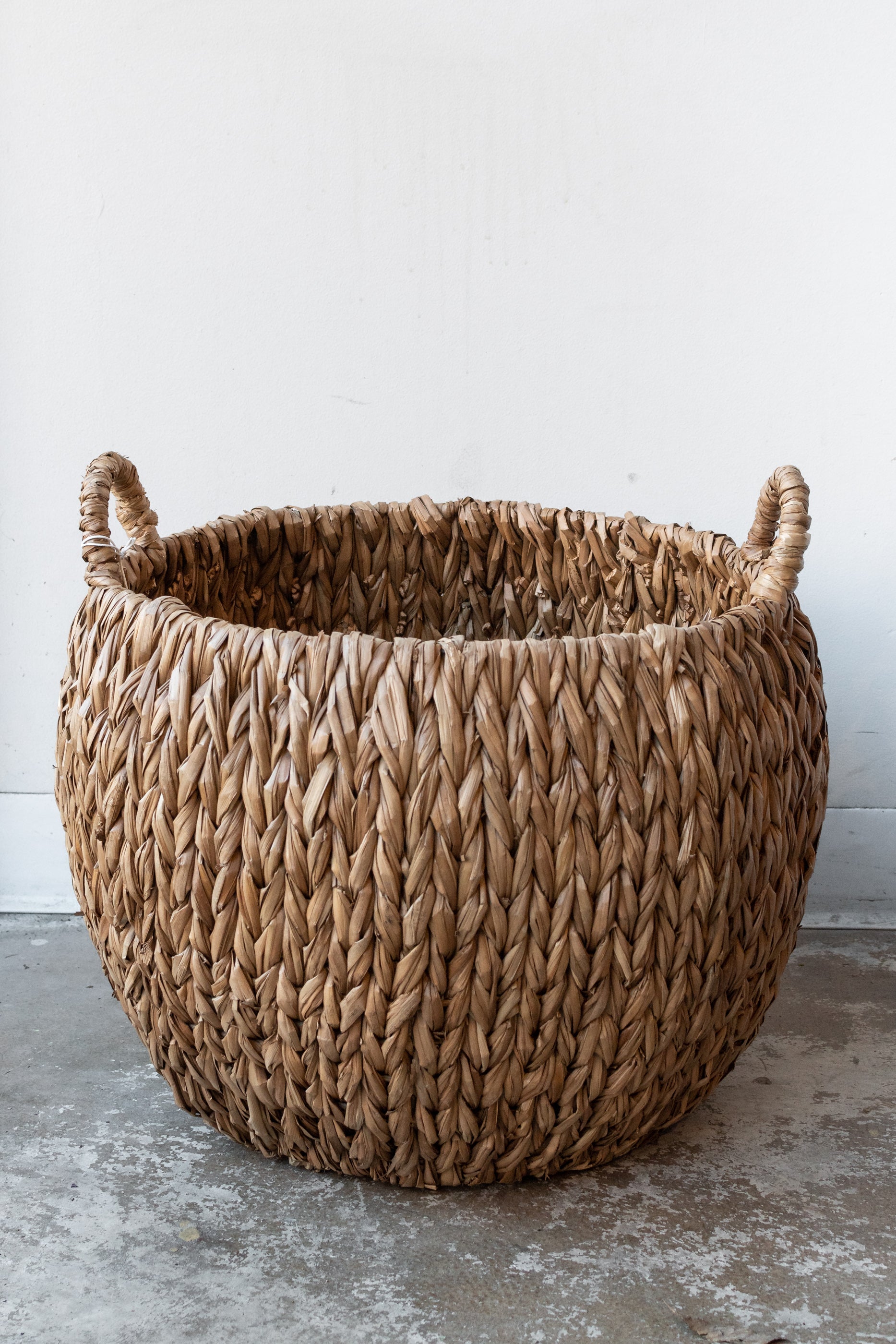 Woven Basket with Handles Water Hyacinth Large