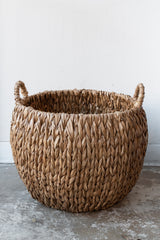 Woven Basket with Handles water hyacinth large