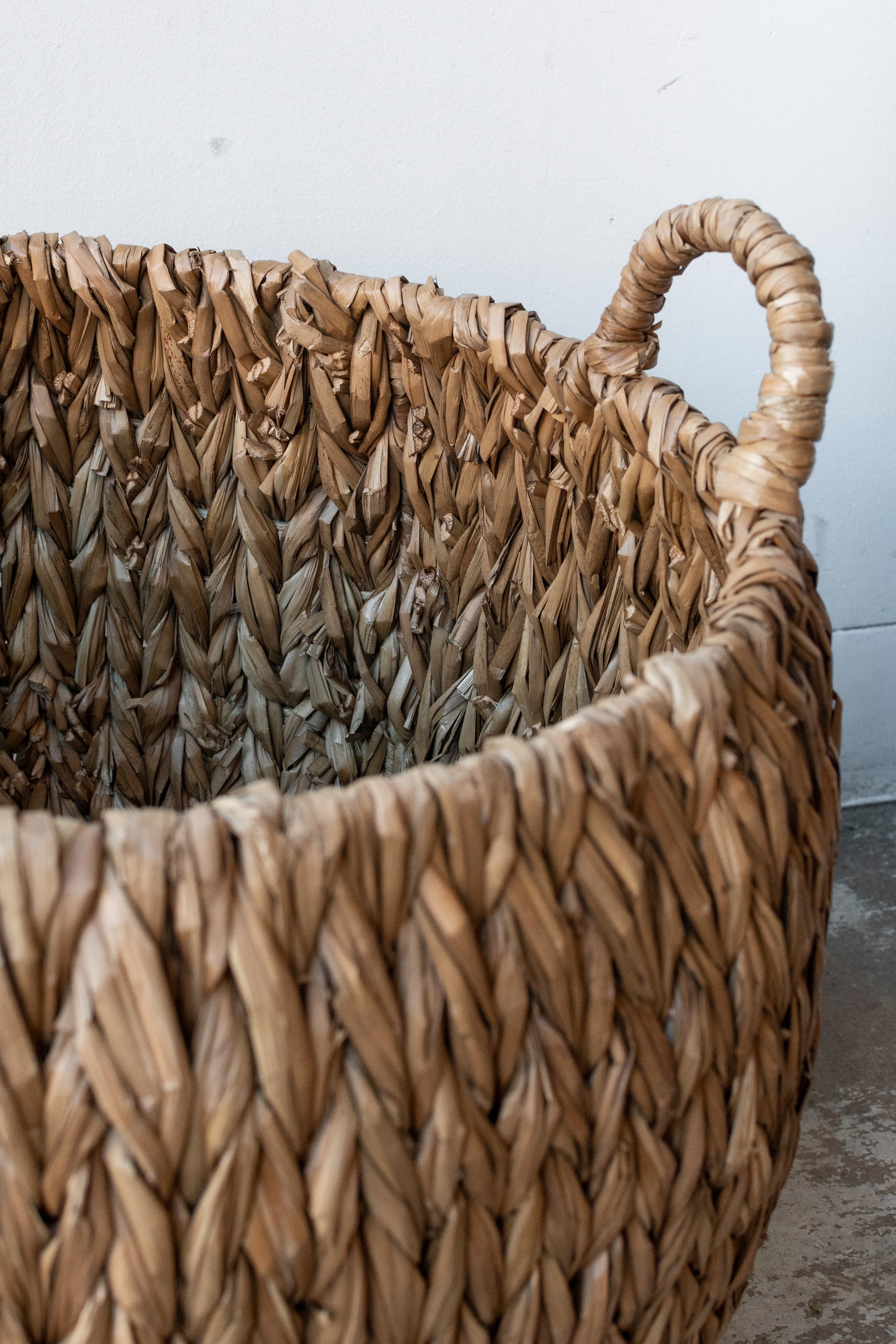 Woven Basket with Handles Water Hyacinth Large