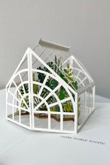 A front view of the Greenhouse Pop-up Card.