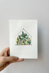 The front display of the Greenhouse Pop-up card.