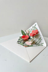 The Floral Pop-up Envelope sits against a white backdrop. 