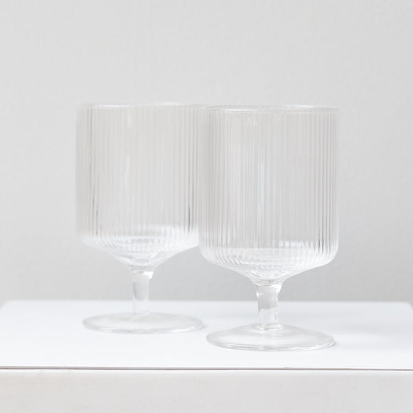 Ferm Living - Ripple Wine Glasses Set of 2 Clear