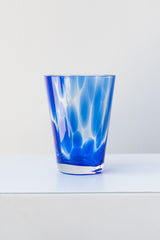 Ferm living casca glass indigo on white surface in front of white background