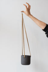 Charlie Hanging Pot black washed extra small