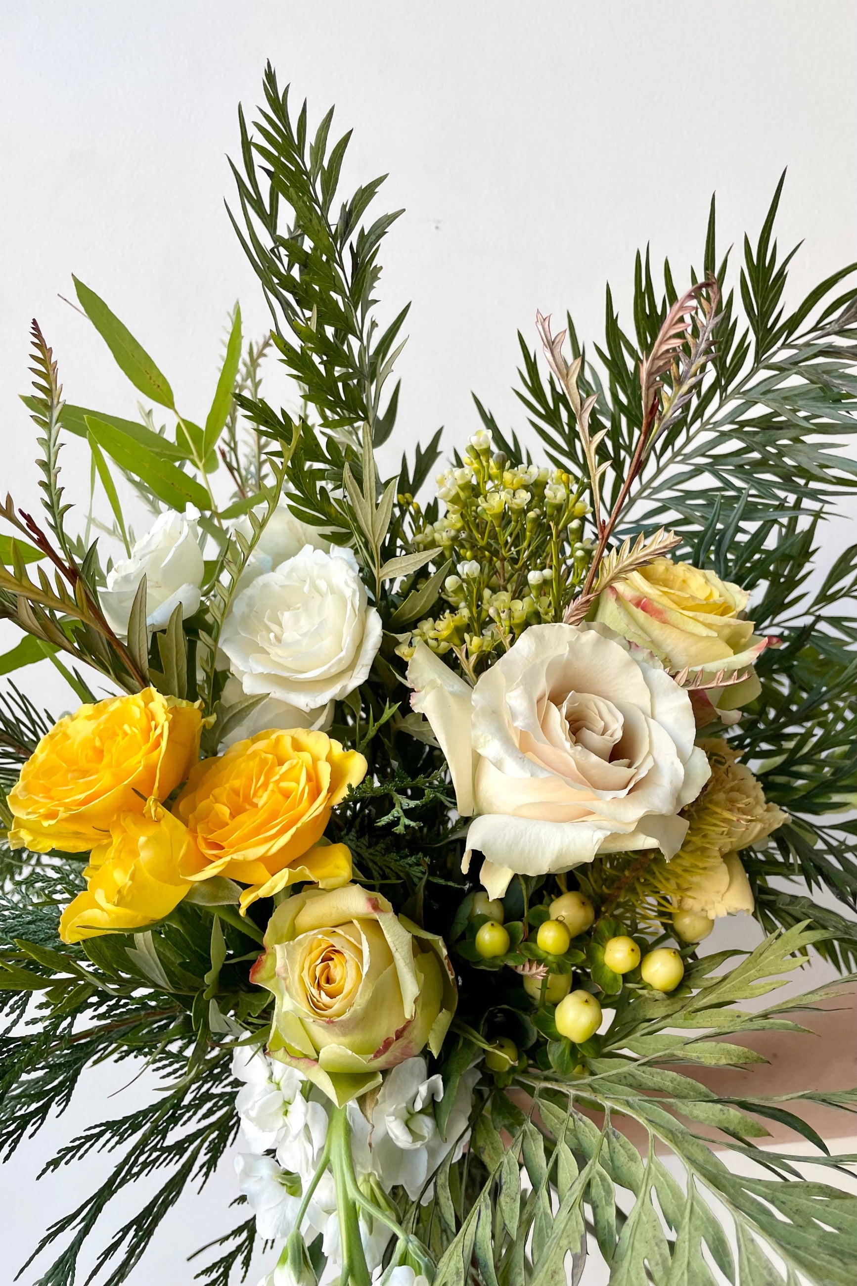 A detail view of fresh Floral Arrangement Eggnog  from Sprout Home Floral in Chicago ©Sprout Home #size_$100