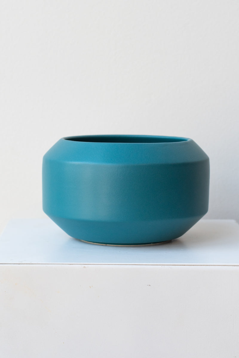 Fumario Ceramic Bowl - Petroleum Blue