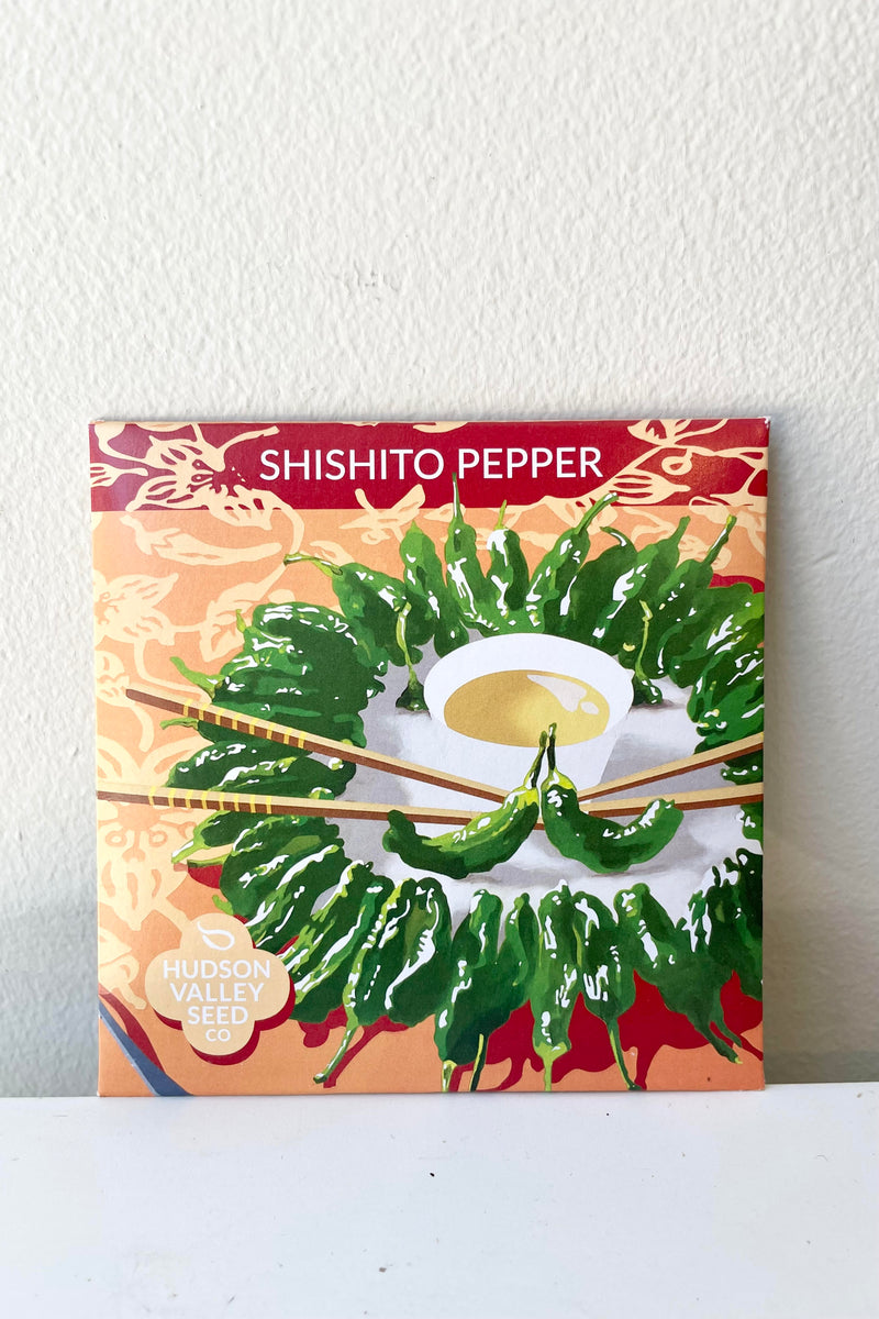 A look at the packaging of Shishito Pepper Seeds Art Pack