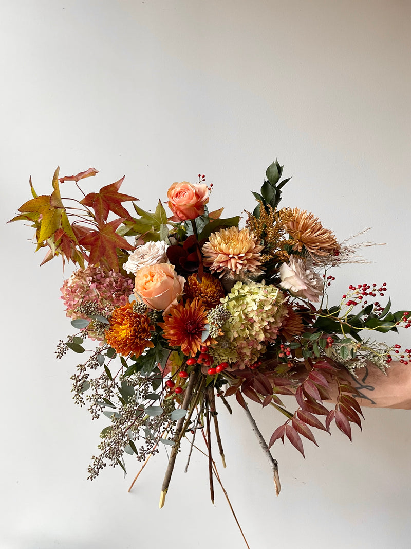 'Harvest Moon' arrangement by Sprout Home available for delivery in chicago or pick up.  Fall colors abound!!!