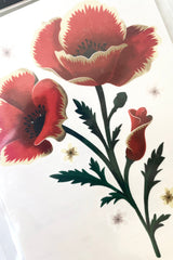 A detailed view of the Poppies Tattoos artwork