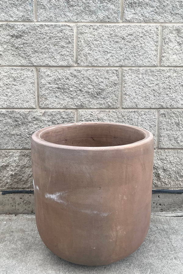 A full frontal view of Dora Planter Large against concrete backdrop