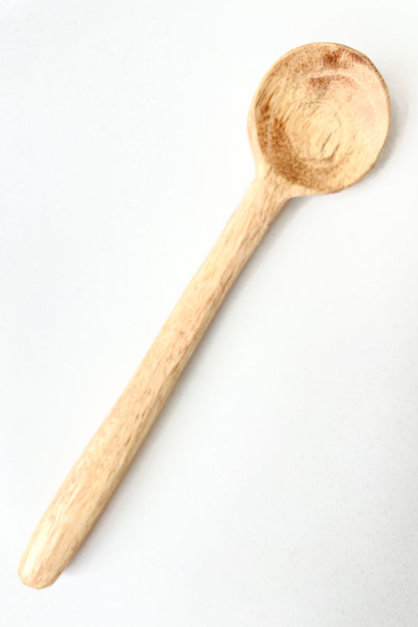 Mango Wood Spoon, 17cm against a white background