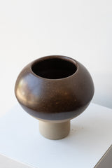 OYOY Living Design Hagi brown vase on white surface in a white room