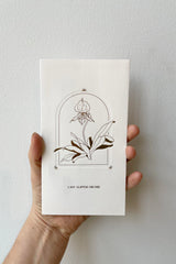 The front of the Lady Slipper Pop-up card.