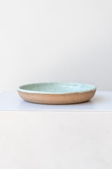 Mint Pastel Snack Plate by Christina Kosinski on white surface in white room