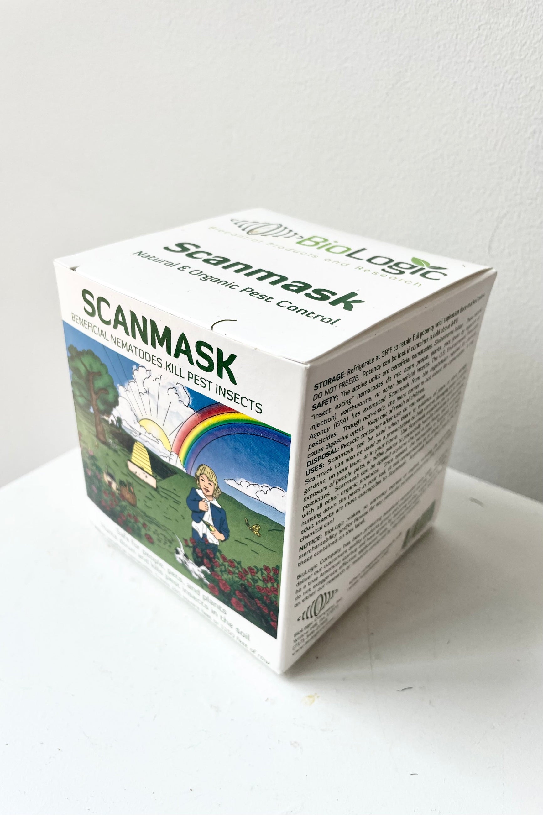 Detail of the Beneficial Nematodes 10million container against a white wall ©Sprout Home