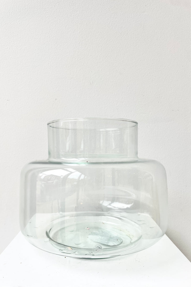 Recycled Glass Vase against a white wall